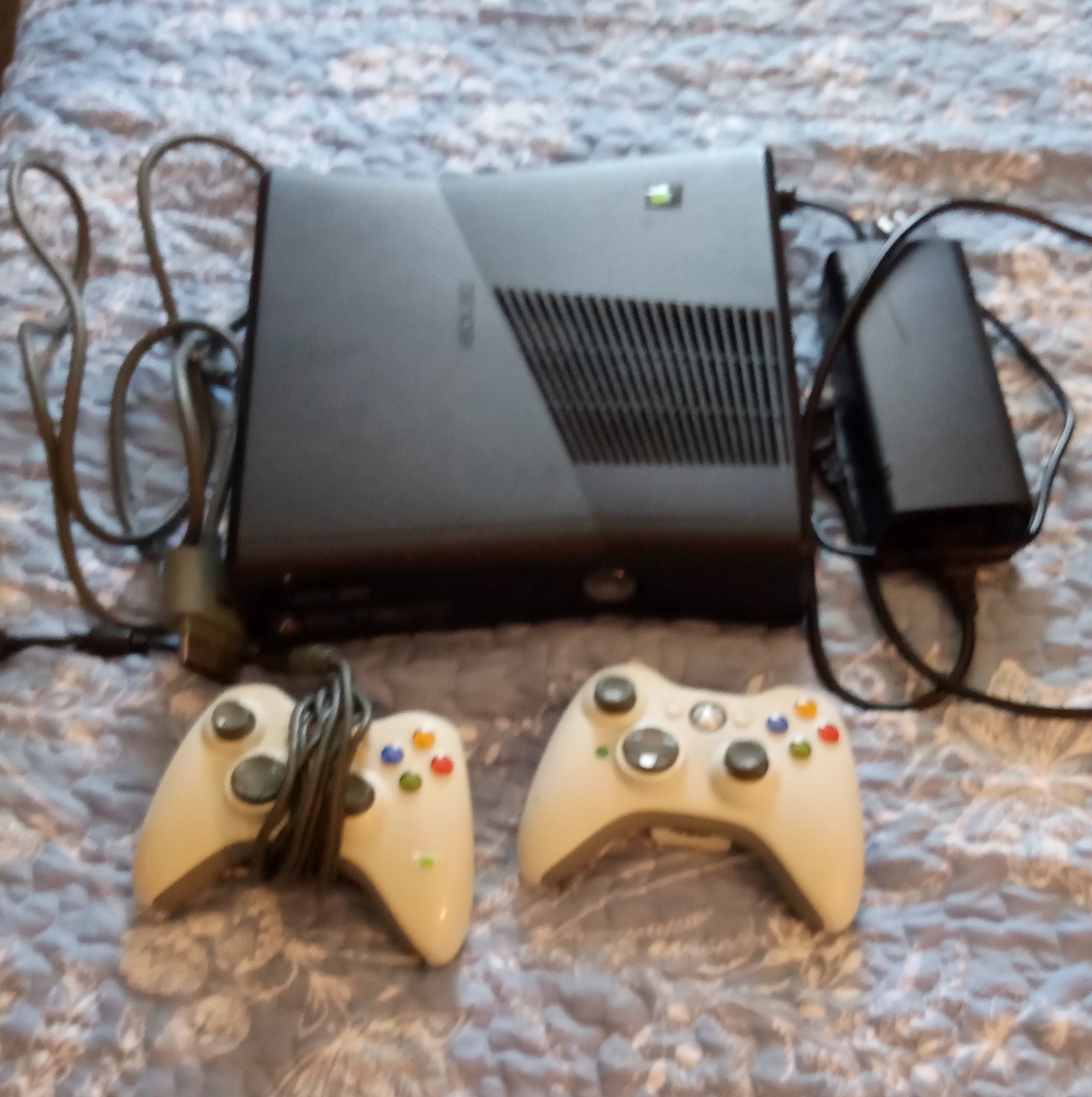 Black Console with White Controllers